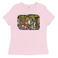 Bubblegum Pink mini western Ladies Tee - RacoonDesign