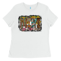 White mini western Ladies Tee - RacoonDesign