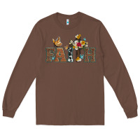 Chestnut faith cross and butterfly with sunflower leopard and roses Long Sleeve Tee - Artiststas
