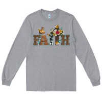 Heather Grey faith cross and butterfly with sunflower leopard and roses Long Sleeve Tee - Artiststas
