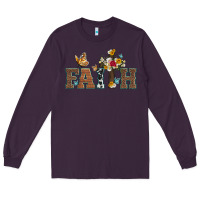 Plum faith cross and butterfly with sunflower leopard and roses Long Sleeve Tee - Artiststas