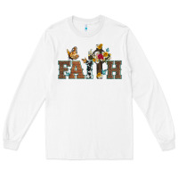 White faith cross and butterfly with sunflower leopard and roses Long Sleeve Tee - Artiststas