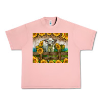 Salmon Western Charolais Heifer With Sunflowers Urban Heavy Tee - LillyAllenDesigns