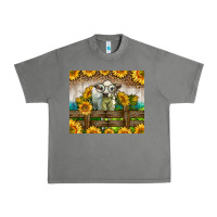 Tornado Western Charolais Heifer With Sunflowers Urban Heavy Tee - LillyAllenDesigns