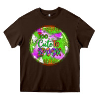 Chocolate Brown too cute to spook earrings Heavy Core Tee - BundleAndBundleShop