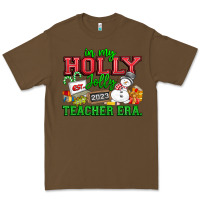 Cacao In My Holly Jolly Teacher Era Premium Tee - CowhideDigitalArt
