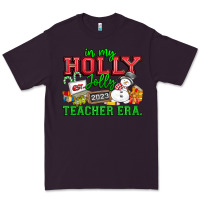 Plum In My Holly Jolly Teacher Era Premium Tee - CowhideDigitalArt