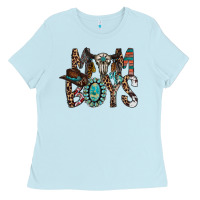 Baby Blue mom of boys Ladies Tee - RacoonDesign