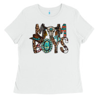 White mom of boys Ladies Tee - RacoonDesign