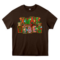 Chocolate Brown Christmas xmas vibes Heavy Core Tee - FaDigitalArtStudio