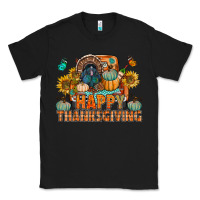 Black happy thanksgiving with truck bbs Classic Tee - BundleAndBundleShop