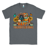 Charcoal Heather happy thanksgiving with truck bbs Classic Tee - BundleAndBundleShop