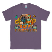 Lavender happy thanksgiving with truck bbs Classic Tee - BundleAndBundleShop