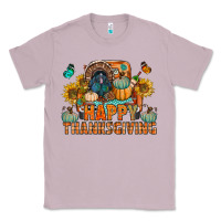 Lilac happy thanksgiving with truck bbs Classic Tee - BundleAndBundleShop