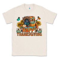 Natural happy thanksgiving with truck bbs Classic Tee - BundleAndBundleShop