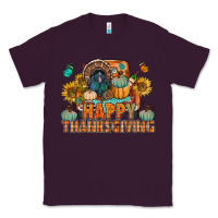 Plum happy thanksgiving with truck bbs Classic Tee - BundleAndBundleShop