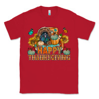 Red happy thanksgiving with truck bbs Classic Tee - BundleAndBundleShop