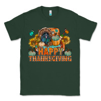 Sports Green happy thanksgiving with truck bbs Classic Tee - BundleAndBundleShop