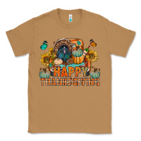 Toasted Coconut happy thanksgiving with truck bbs Classic Tee - BundleAndBundleShop