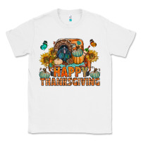 White happy thanksgiving with truck bbs Classic Tee - BundleAndBundleShop