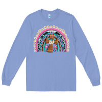 Colony Blue easter cross daisy egg rainbow Long Sleeve Tee - Artiststas