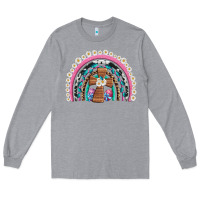 Heather Grey easter cross daisy egg rainbow Long Sleeve Tee - Artiststas