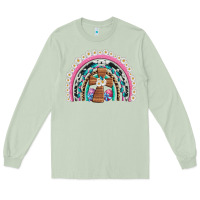 Matcha easter cross daisy egg rainbow Long Sleeve Tee - Artiststas