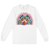 White easter cross daisy egg rainbow Long Sleeve Tee - Artiststas
