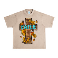 French Oak Western Faith Cross Butterfly Urban Heavy Tee - LillyAllenDesigns