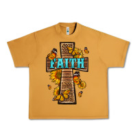 Peanut Butter Western Faith Cross Butterfly Urban Heavy Tee - LillyAllenDesigns