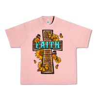 Salmon Western Faith Cross Butterfly Urban Heavy Tee - LillyAllenDesigns