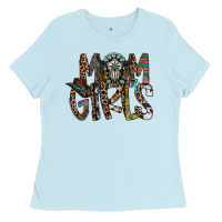 Baby Blue mom of girls Ladies Tee - RacoonDesign