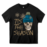 Black skull tis the season winter Heavy Core Tee - FaDigitalArtStudio