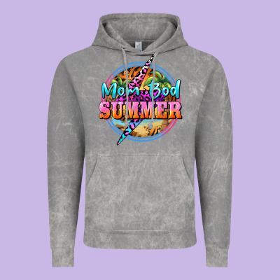 Mom Bod Summer Vintage Hoodie Designed By Barkaloodesign