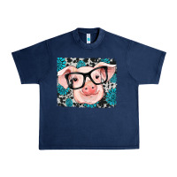 Navy gemstone and cowhide pig Urban Heavy Tee - RanaPortraitStore