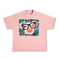 Salmon gemstone and cowhide pig Urban Heavy Tee - RanaPortraitStore