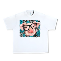 White gemstone and cowhide pig Urban Heavy Tee - RanaPortraitStore