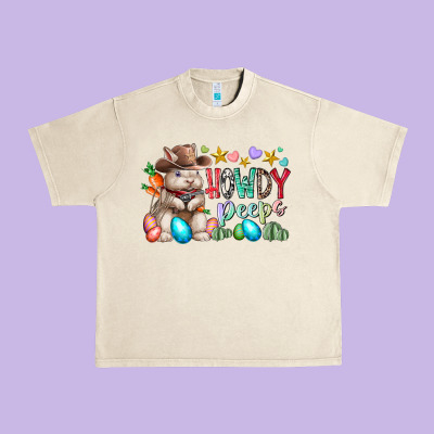 Howdy Peeps Urban Heavy Tee Designed By Racoondesign