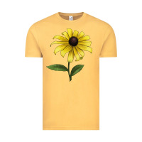 Vintage Mustard Black Eyed Susan Flower Illustrations Vintage Tee - LillyAllenDesigns