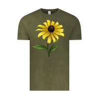 Vintage Olive Black Eyed Susan Flower Illustrations Vintage Tee - LillyAllenDesigns