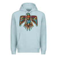 Blue Mist thunderbird with sunflowers Premium Hoodie - BarkalooDesign
