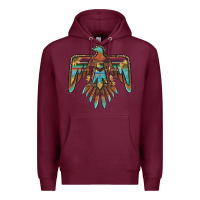 Burgundy thunderbird with sunflowers Premium Hoodie - BarkalooDesign