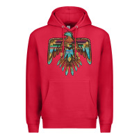 Cardinal thunderbird with sunflowers Premium Hoodie - BarkalooDesign