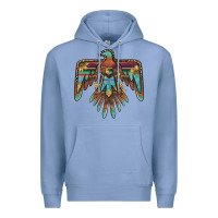Colony Blue thunderbird with sunflowers Premium Hoodie - BarkalooDesign