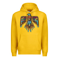 Lemon thunderbird with sunflowers Premium Hoodie - BarkalooDesign
