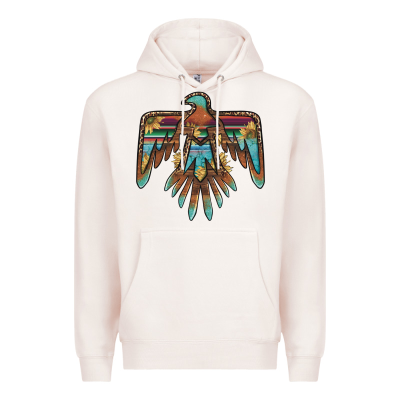 Thunderbird With Sunflowers Premium Hoodie by BarkalooDesign | Teevron