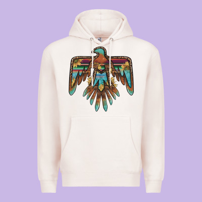 Thunderbird With Sunflowers Premium Hoodie Designed By Barkaloodesign