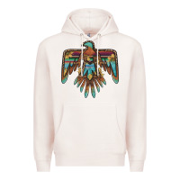 Pale Pink thunderbird with sunflowers Premium Hoodie - BarkalooDesign