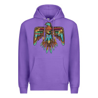 Purple thunderbird with sunflowers Premium Hoodie - BarkalooDesign