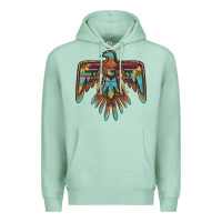 Seafoam thunderbird with sunflowers Premium Hoodie - BarkalooDesign